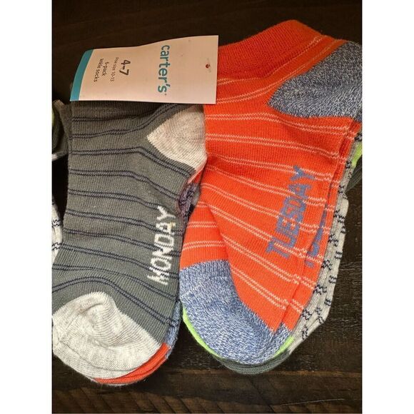 Carter’s days of the week ankle socks bundle of 4,6 packs 4–7 years - Picture 4 of 8